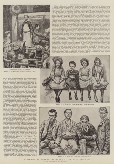 ロンドンでは、イーストエンドクラブでスケッチ 作： Charles Paul Renouard